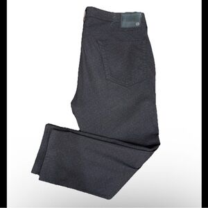 AG Adriano Goldschmied Men Everett  Slim Straight Pants Sz 40 Brown Herringbone